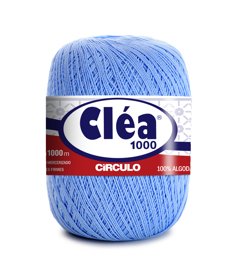 Novelo de fio azul claro Cléa 1000 Círculo
