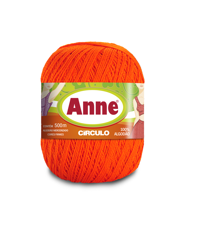 Rolo de fio laranja Anne 100% algodão mercerizado