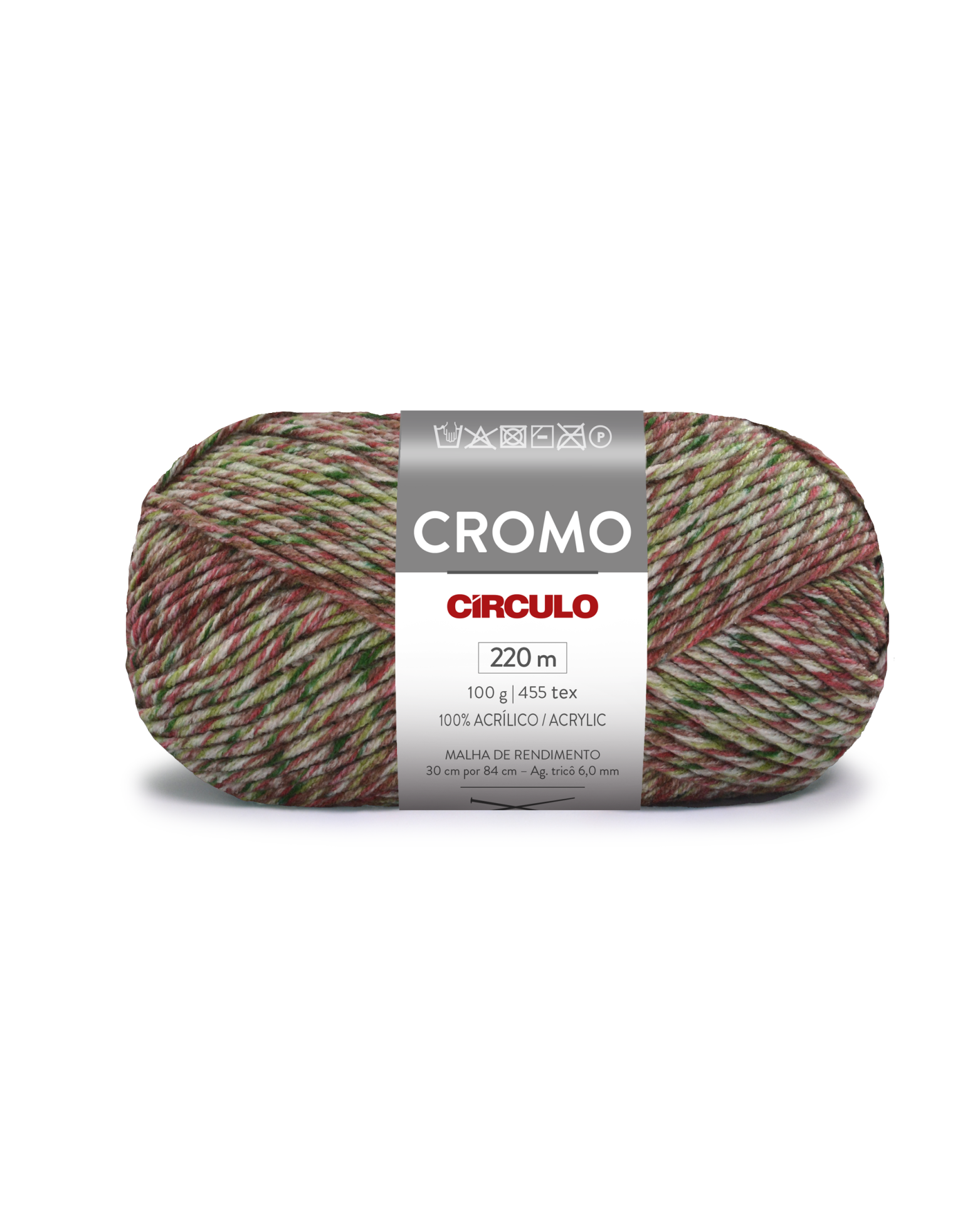 Bola de fio acrílico CROMO Círculo cores misturadas