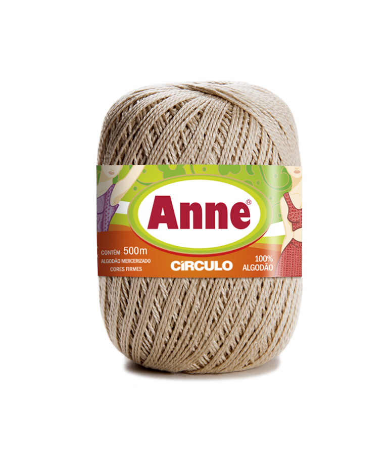 Novelo de linha de algodão Anne Círculo cor bege
