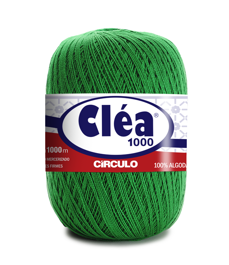 Novelo de linha verde Cléa 1000 da marca Círculo