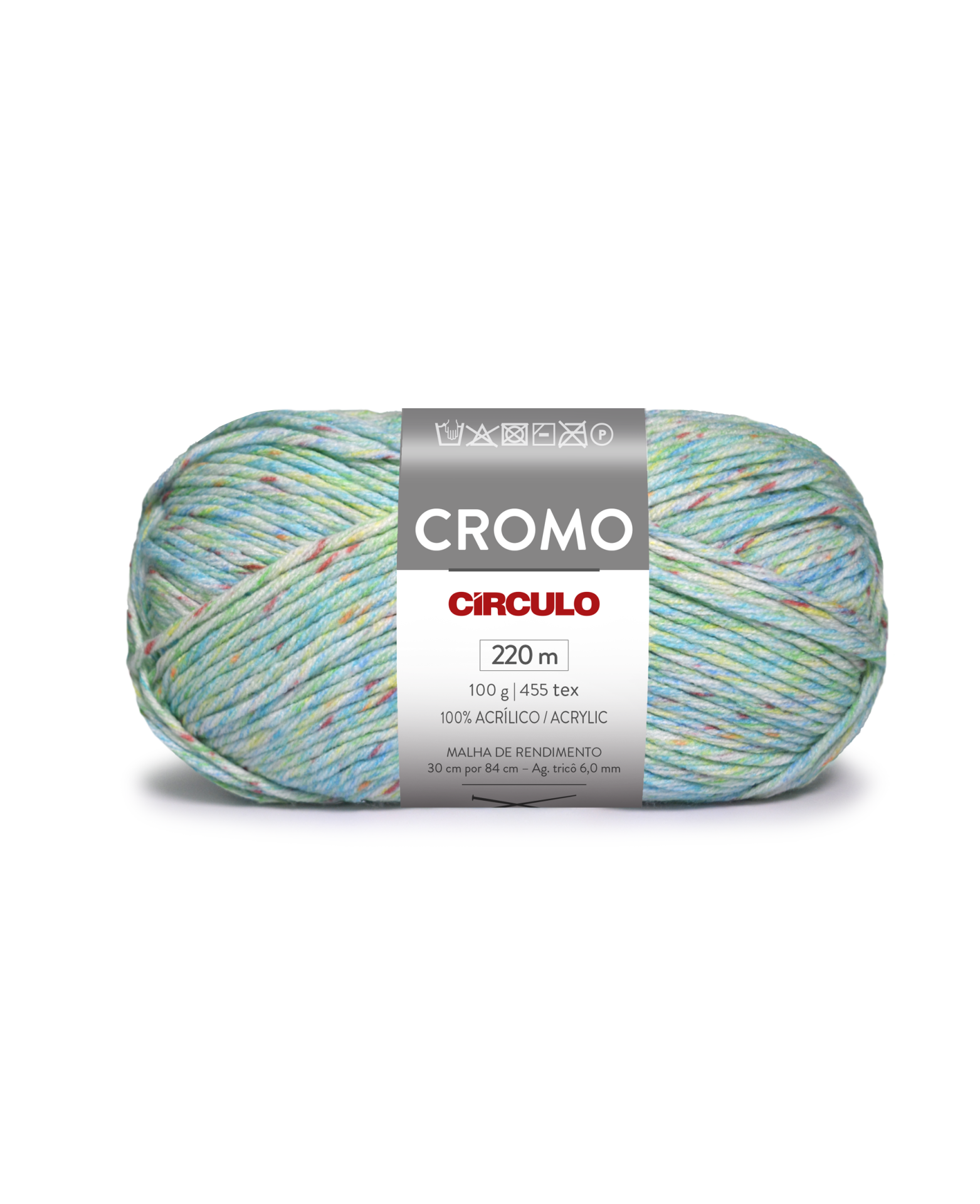 Novelo de lã acrílica multicolorido CROMO da marca CIRCULO