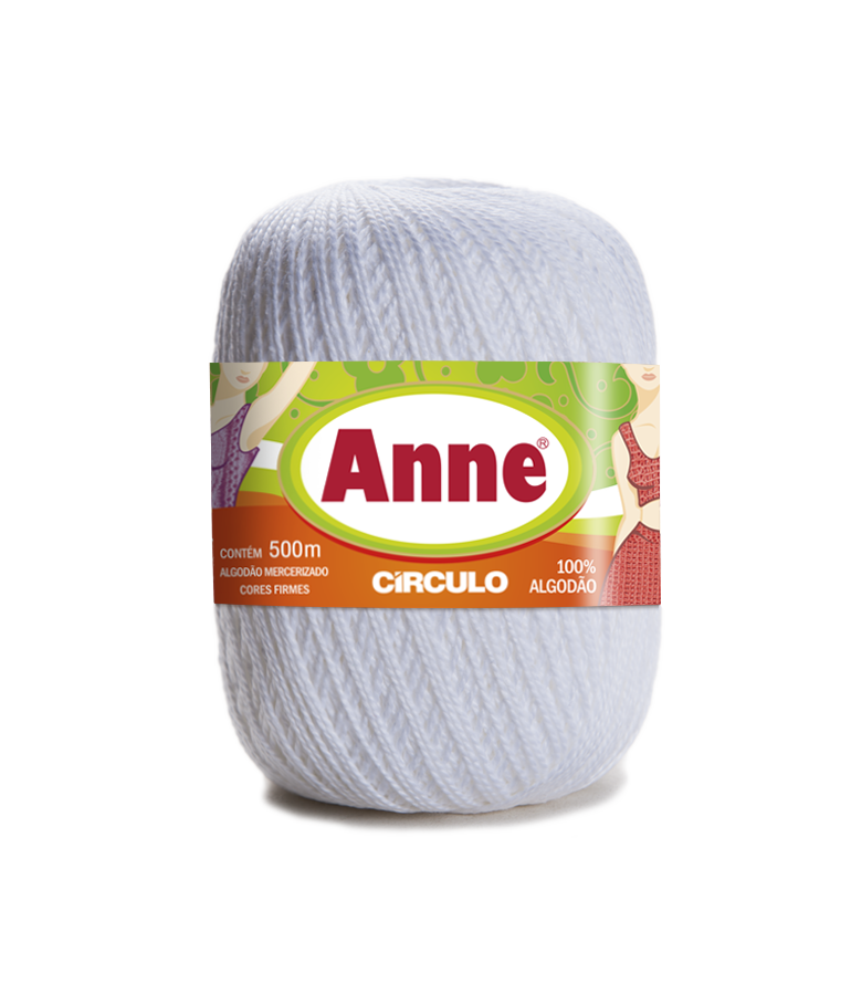 Fio branco Anne da marca Círculo com 500m em algodão 100%