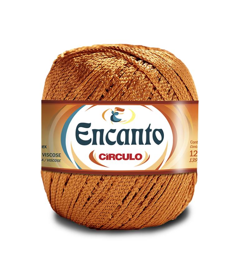 Novelo de fio Encanto da marca Círculo cor dourada