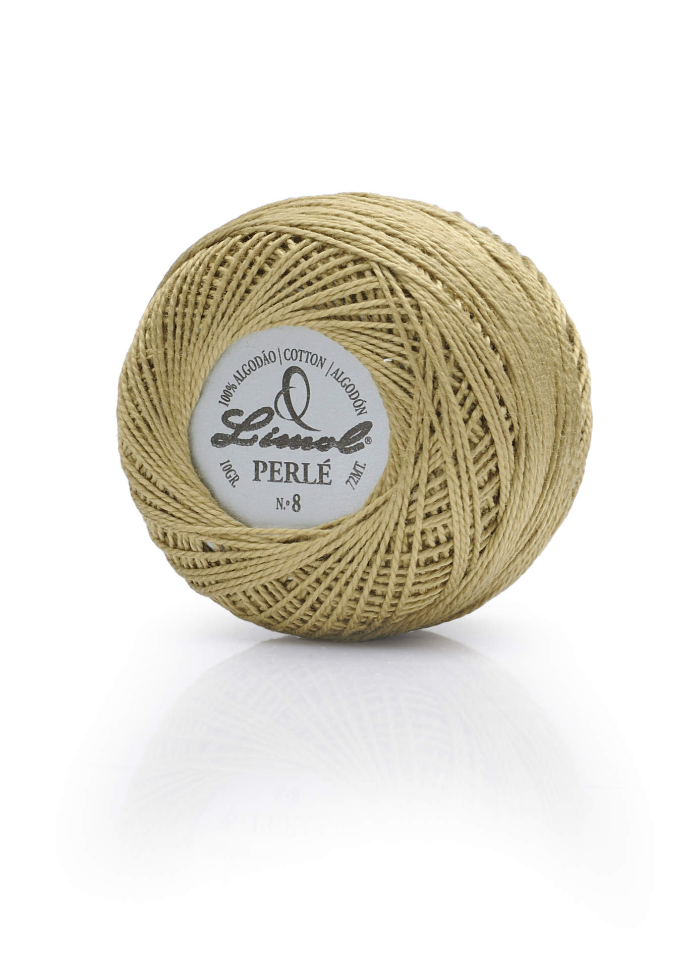 Rolo de linha de algodão bege Liseuse Perlé N.º 8