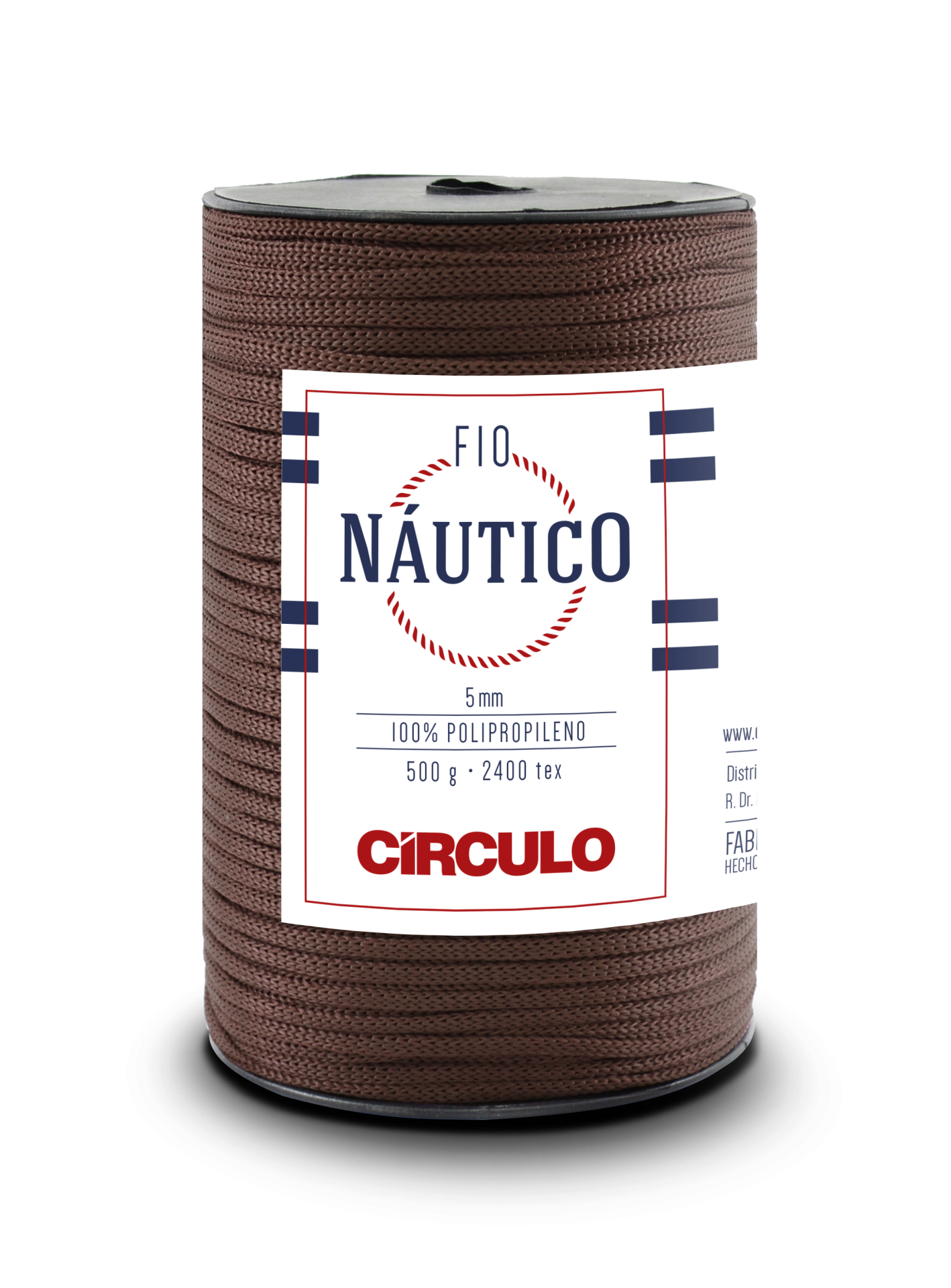 Carretel de fio náutico castanho de polipropileno 5 mm