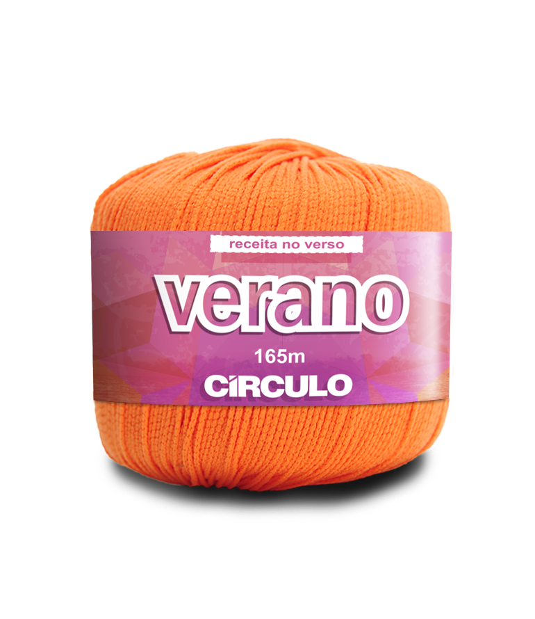 Novelo de fio laranja Círculo Verano 165m