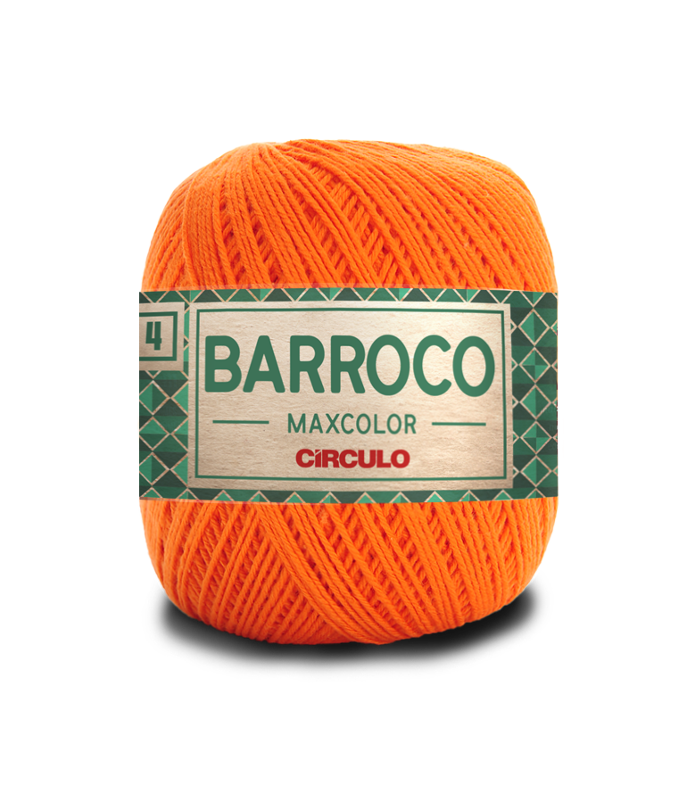 Novel de fio de algodão laranja Barroco Maxcolor Círculo