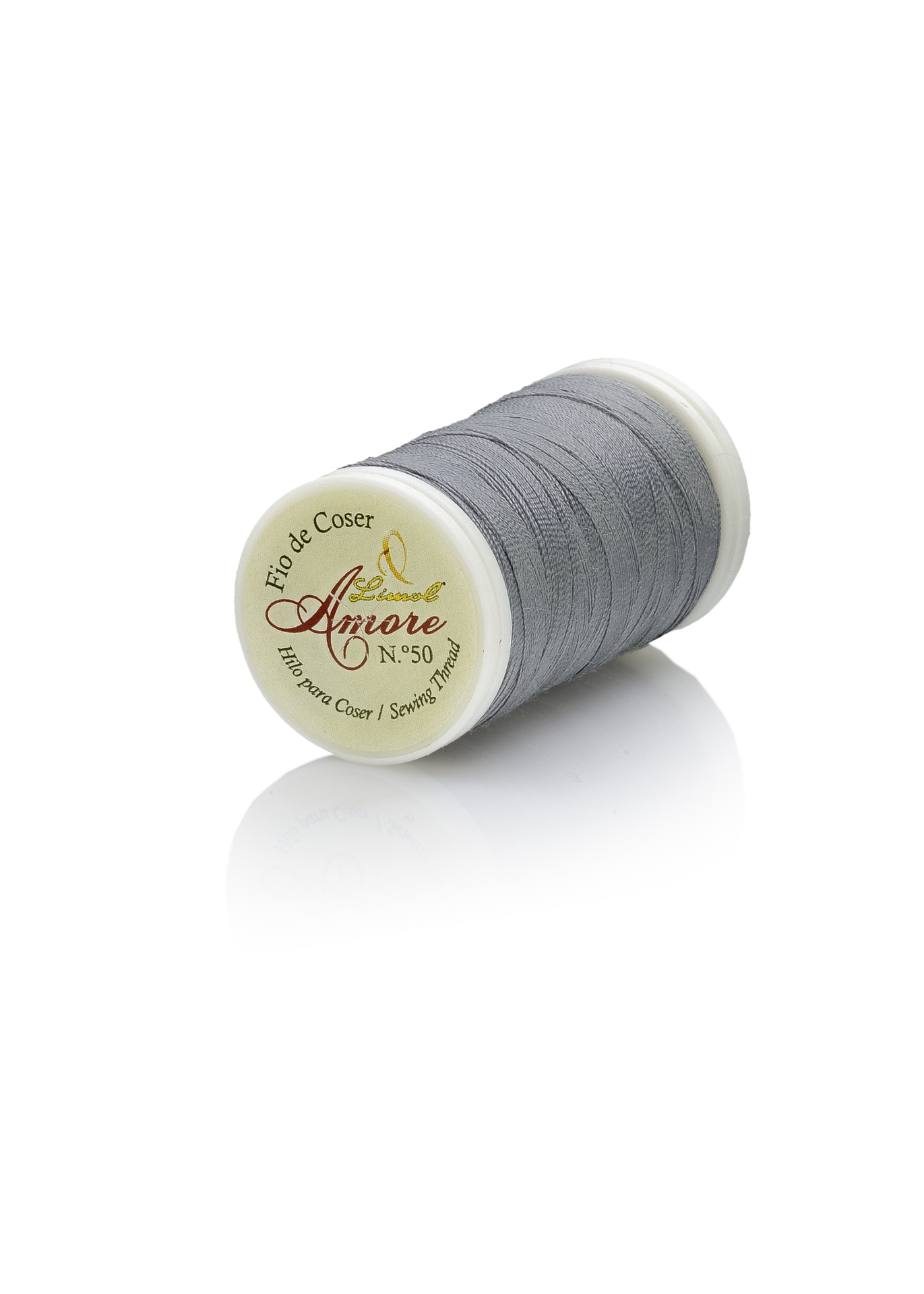 Rolo de linha de costura cinzenta Amore