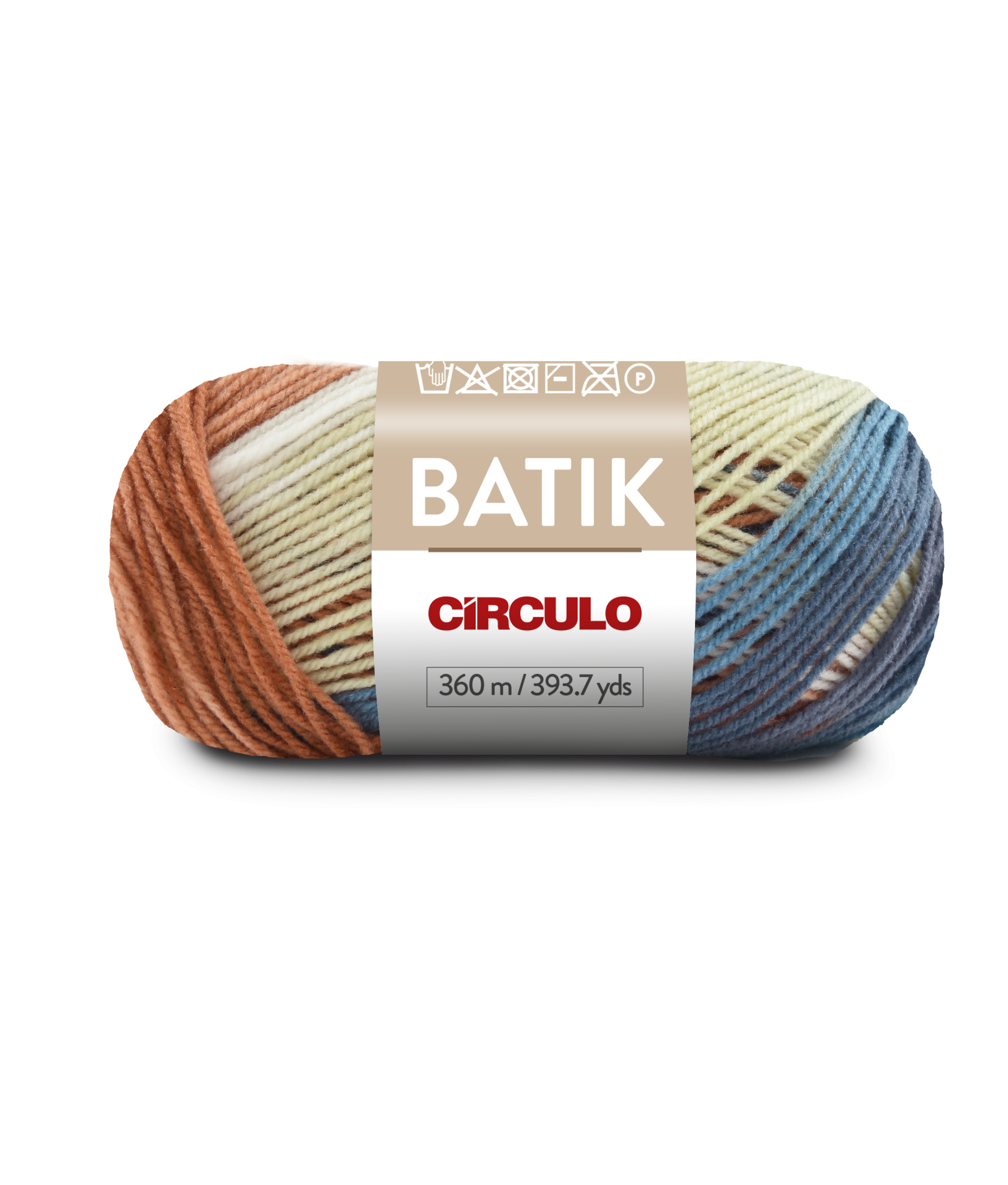 Novelo de lã multicolorida BATIK da CÍRCULO com etiqueta
