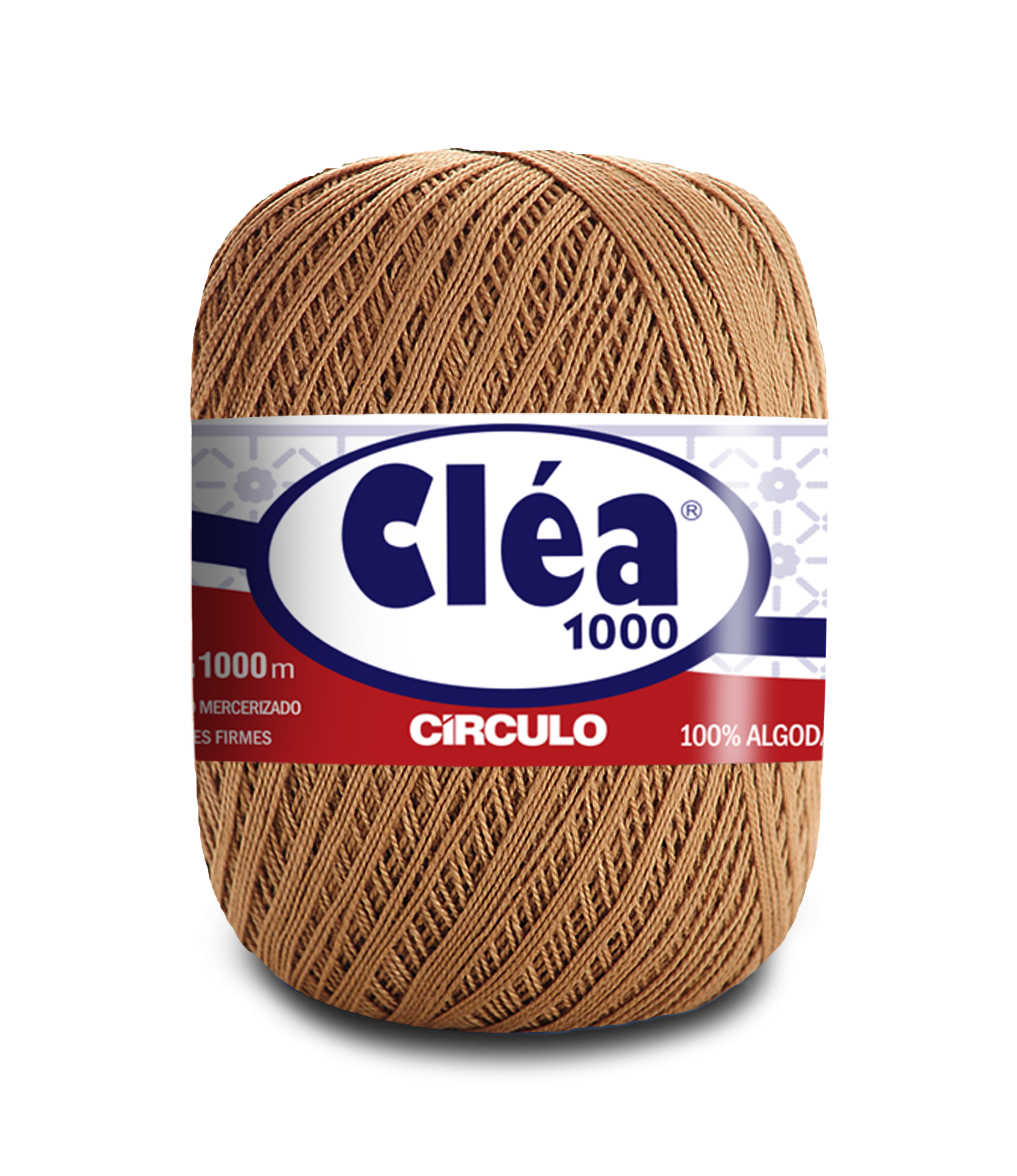 Novelo de linha castanha Cléa 1000 Circulo
