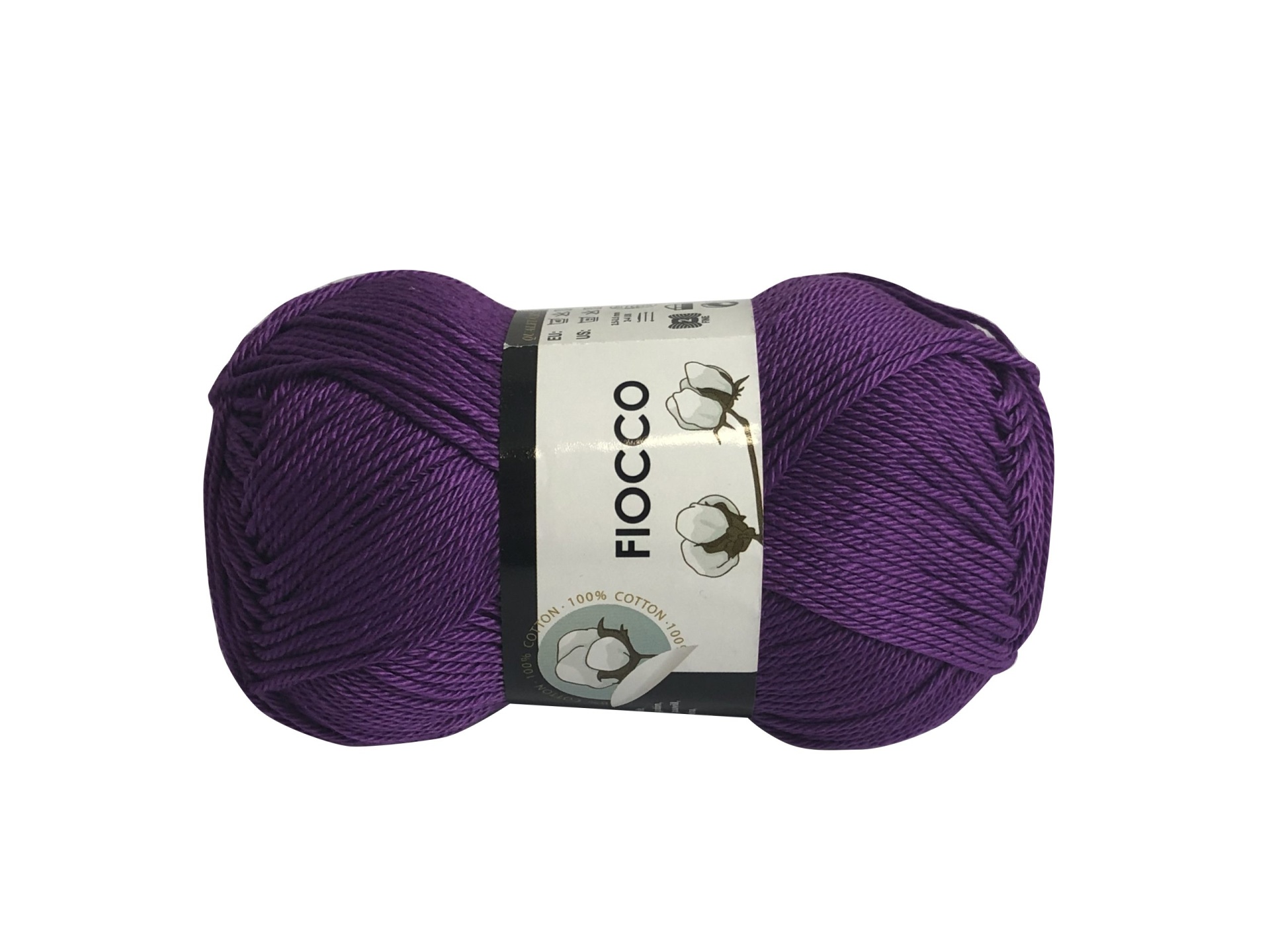 Skein de fio roxo Fiocco 100% algodão