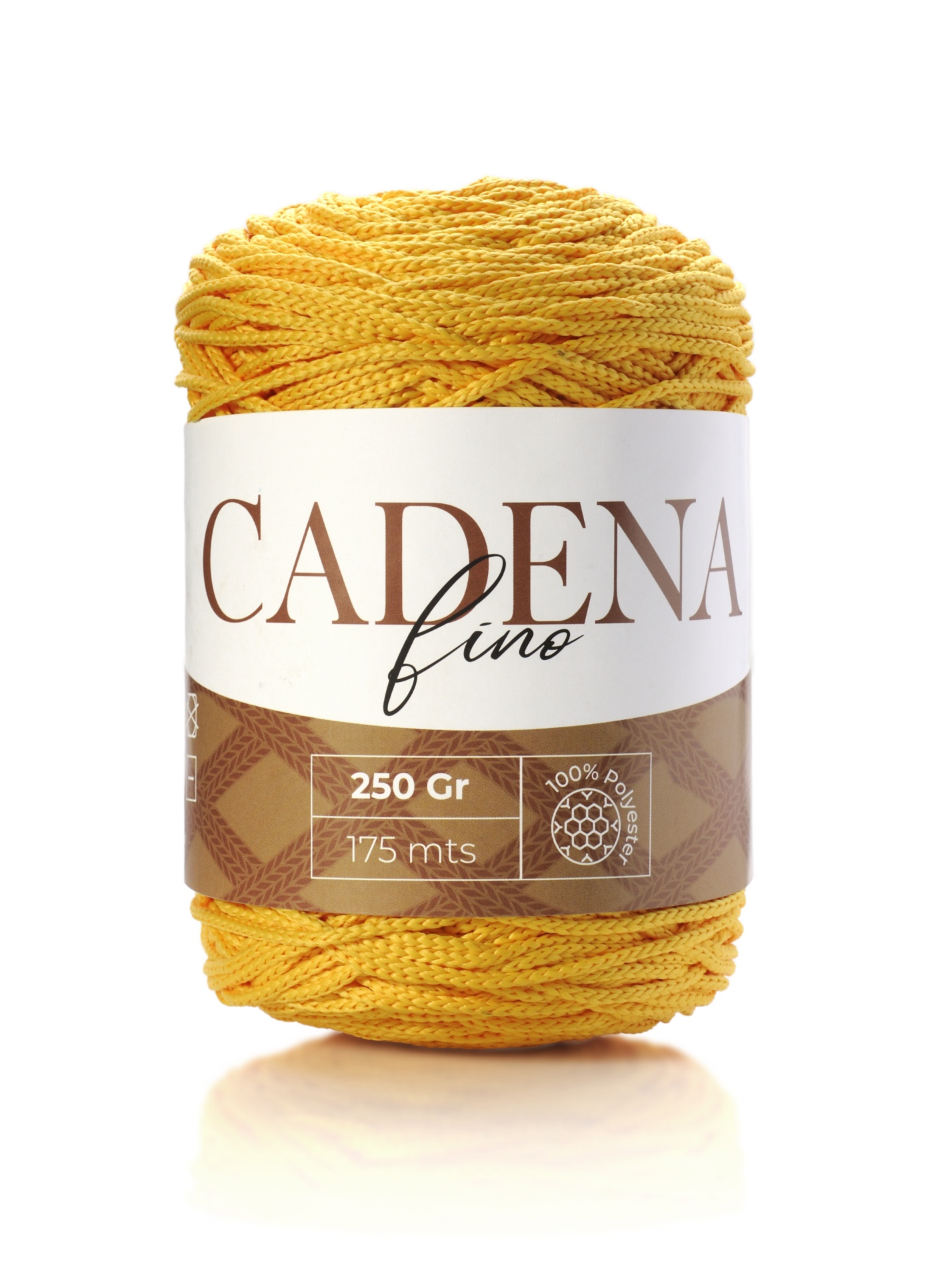 Novel de fio amarelo com rótulo CADENA fino