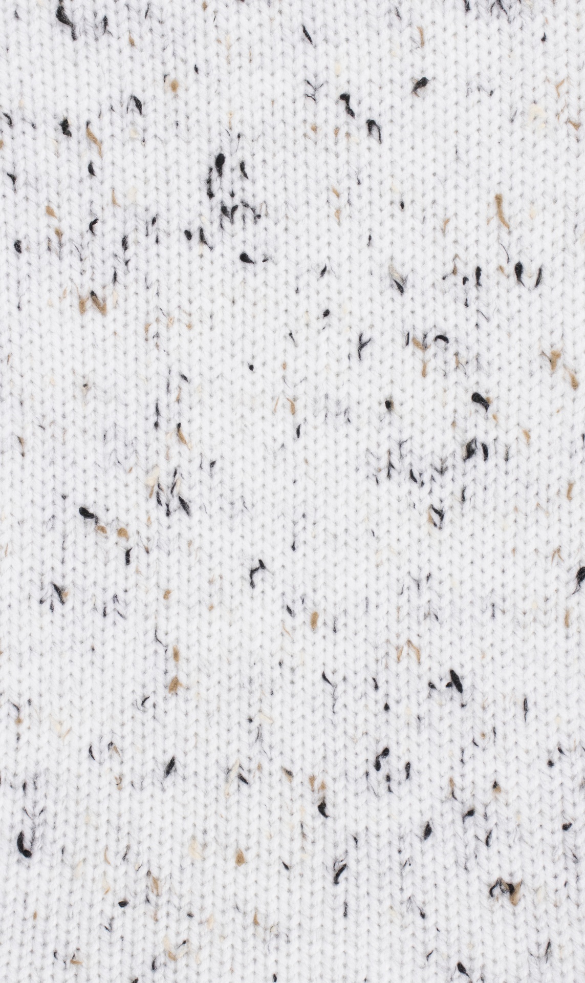 Tecido branco com padrão pontilhado preto e bege