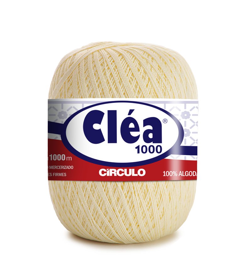 Novelo de linha creme Cléa 1000 da marca Círculo