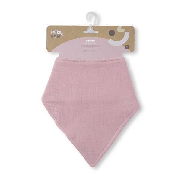 Bandana rosa para bebé com etiqueta da marca Interbaby
