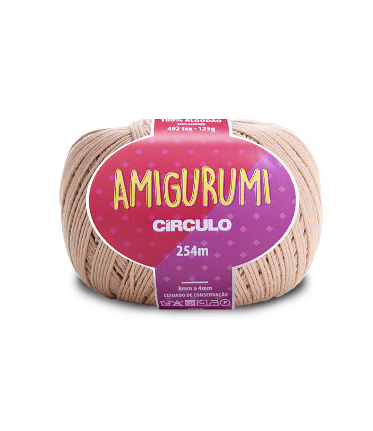 Novelo de fio beige da marca Círculo para amigurumi