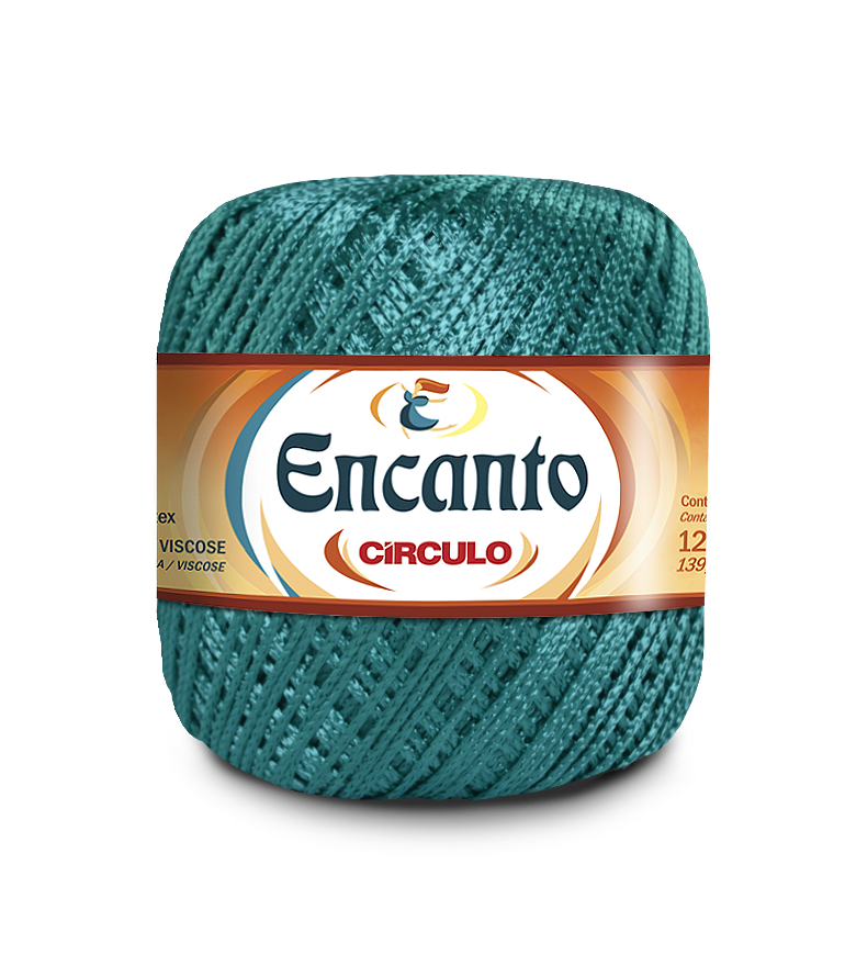 Novelo de fio Encanto da marca Círculo verde água