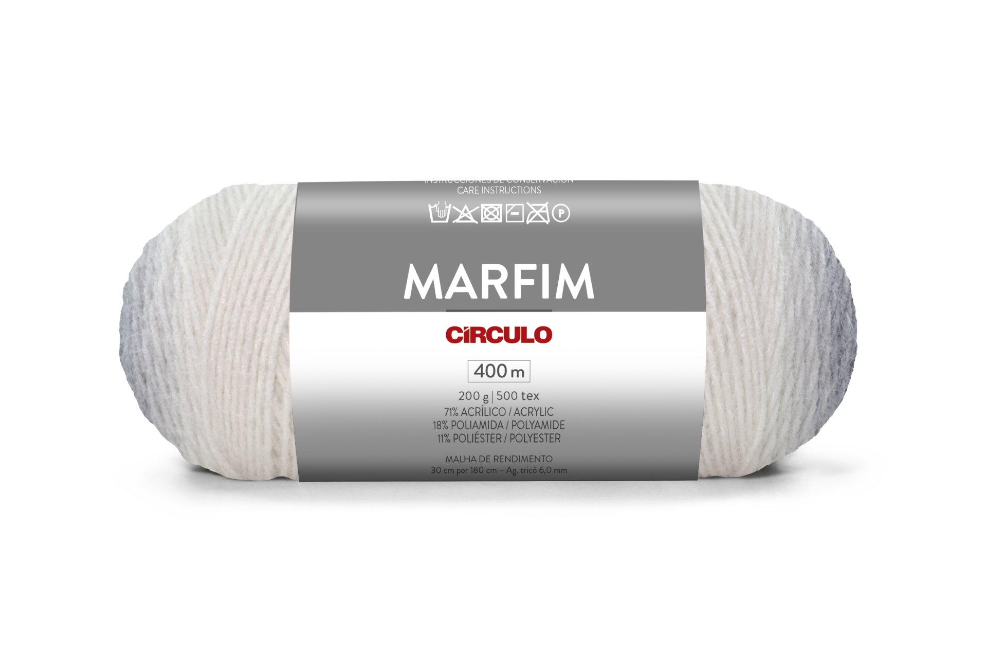 Novelo de fio branco Marfim da marca Círculo