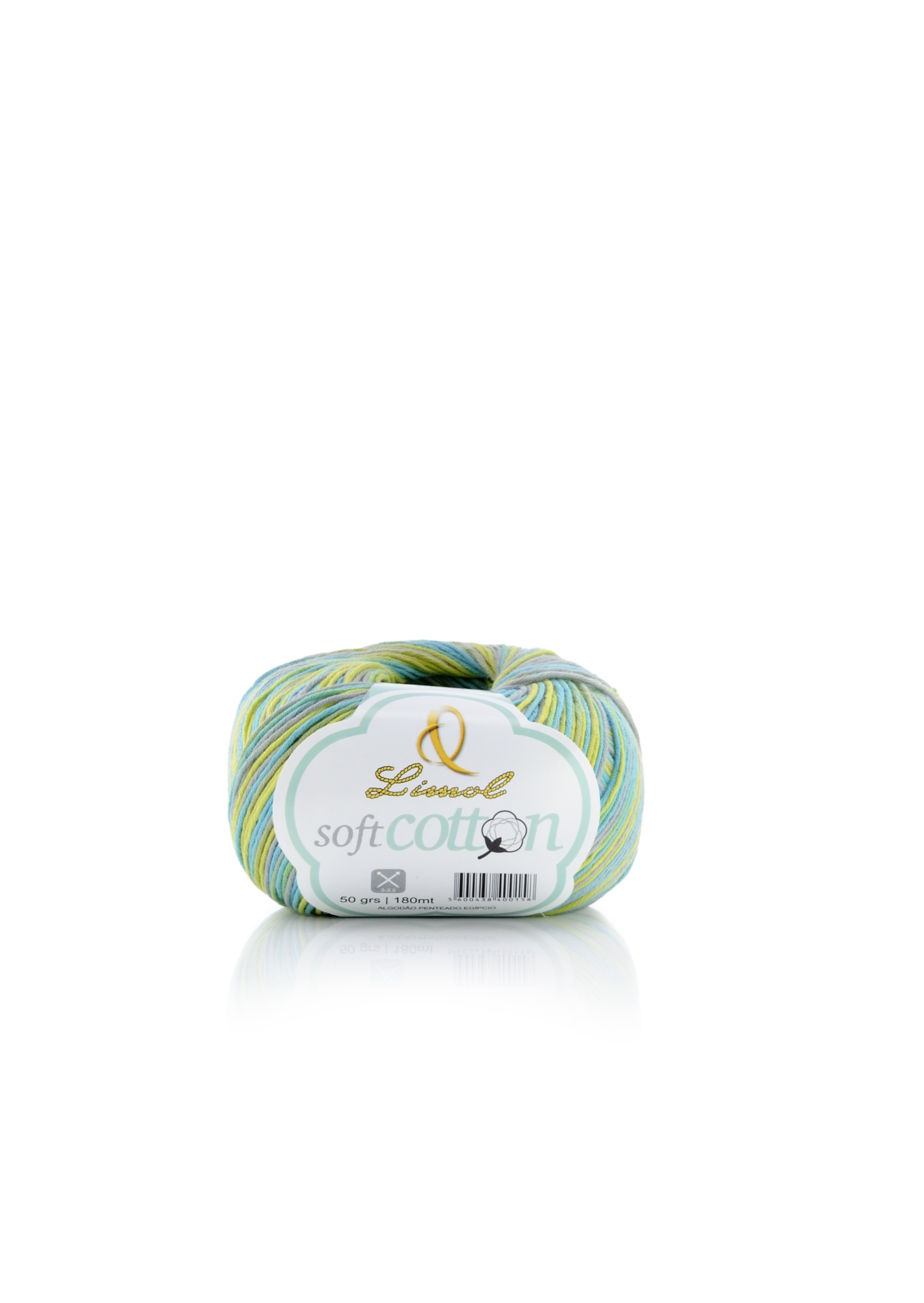 Novelo de lã soft cotton multicolor