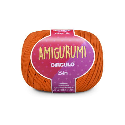 Novelo de fio de algodão laranja Amigurumi Círculo
