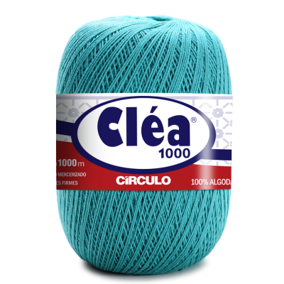 Rolo de fio azul turquesa da marca Cléa 1000 Círculo