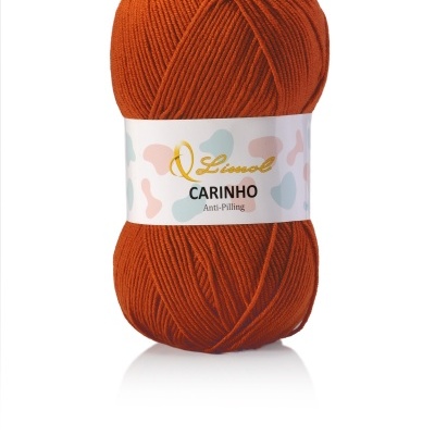 Novelo de fio laranja Limol Carinho Anti-Pilling
