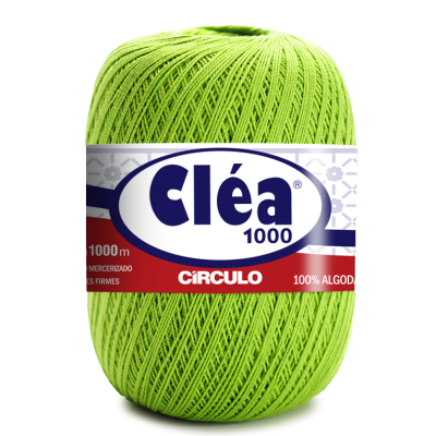 Novelo de linha de algodão verde claro Cléa 1000 Círculo