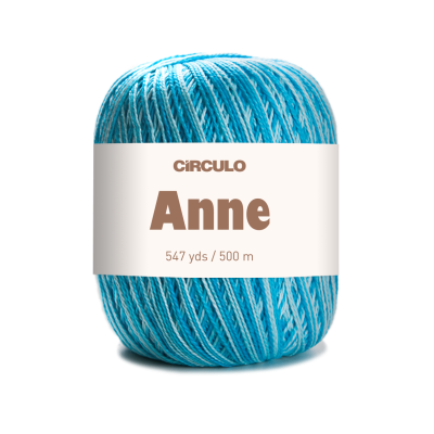 Rolo de linha azul com etiqueta CÍRCULO Anne 547 yds / 500 m