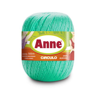 Novelo de linha de algodão verde Anne Círculo 500 metros
