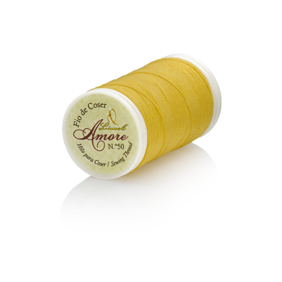 Rolo de fio para coser amarelo Amore