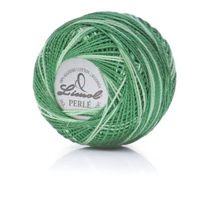 Rolo de fio de algodão verde Perlé Limol