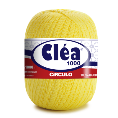 Novelo de linha amarelo claro Cléa 1000 da Círculo em algodão