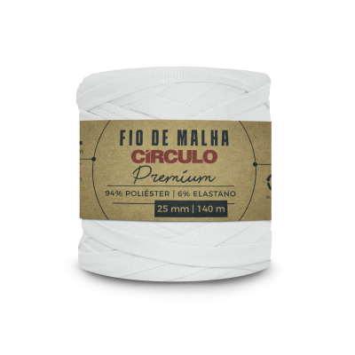 Bobina de fio de malha branco Círculo Premium
