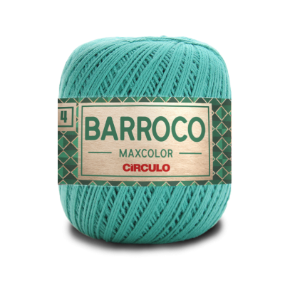 Novelo de fio azul turquesa Barroco Maxcolor Círculo