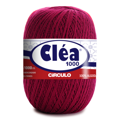 Rolo de fio de algodão vermelho-escuro Cléa 1000 da Circulo