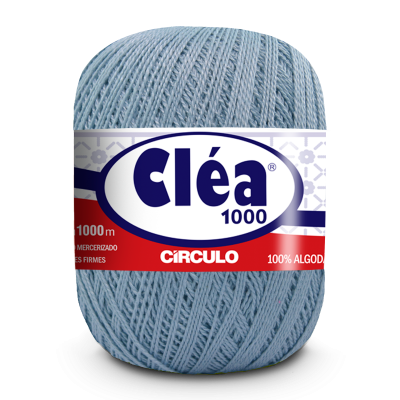 Rolo de linha Cléa 1000 azul claro com etiqueta Círculo