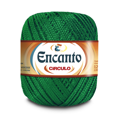 Novelo de fio verde Encanto Círculo 70% viscose 125m 39g