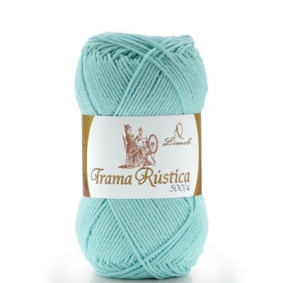 Novelo de fio azul claro Trama Rústica