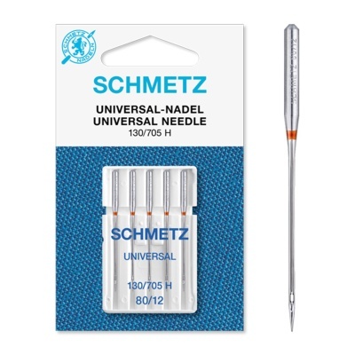 Embala de agulhas de costura universais SCHMETZ 130/705 H com cinco agulhas