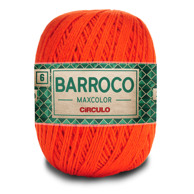 Novelo de fio laranja BARROCO Maxcolor da CÍRCULO