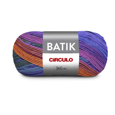 Novelo de lã colorida multicolor BATIK CÍRCULO 360 m
