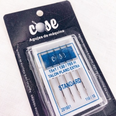 Pacote de agulhas de máquina de costura Cose com 5 agulhas metálicas