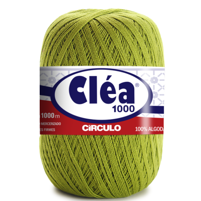 Novelo de linha de algodão verde Cléa 1000 da marca Circulo