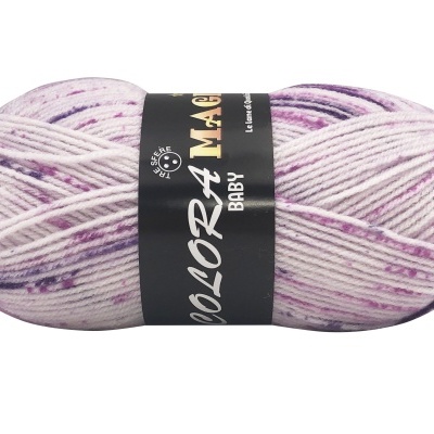 Novelo de lã Color4Magic Baby roxa e rosa