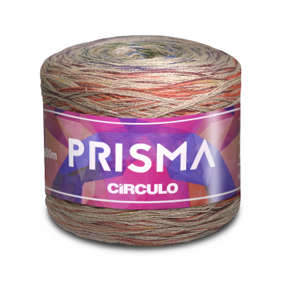 Rolo de fio multicolorido com etiqueta PRISMA CIRCULO