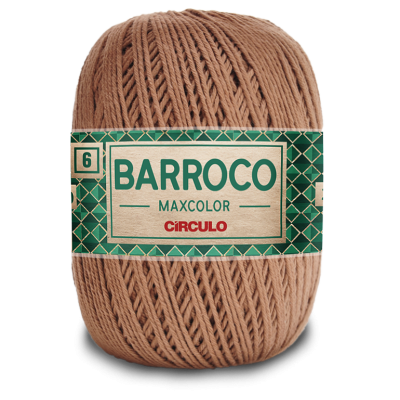 Novelo de fio Barroco Maxcolor cinzento claro com etiqueta verde