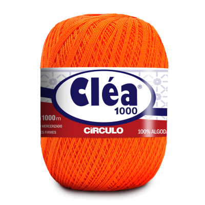 Novelo de linha de algodão laranja Cléa 1000