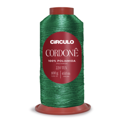 Carretel de linha verde CORDONÊ de poliamida da marca CIRCULO