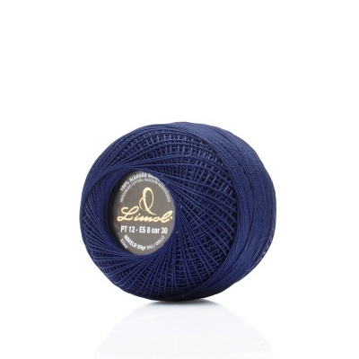 Núcleo de linha azul escura Limol com etiqueta preta e dourada